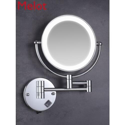Bathroom Mirror Led with Light Hairdressing Mirror Wall Hanging Bathroom Collapsible Mirror Hotel Double-Sided Vanity Mirror