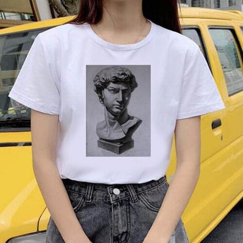 Sculptural Arts t shirt 90s Fashion Tops Tumblr Tshirts T Clothes Shirt Womens Ladies Graphic Female Tee T-Shirt Oversized