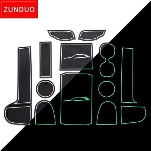 ZUNDUO Gate slot pad For MITSUBISHI ECLIPSE CROSS Automotive Cup Holders interior Non-slip mats