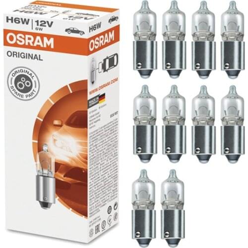 10Pcs For OSRAM H6W 64132 Original OEM Parking Light German Car Standard Lamp Halogen Bulb 12V 6W BAX9s ECE