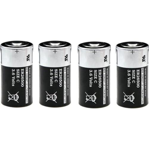 4Pcs ER26500 3.6V 9000mAh C type PLC control lithium battery