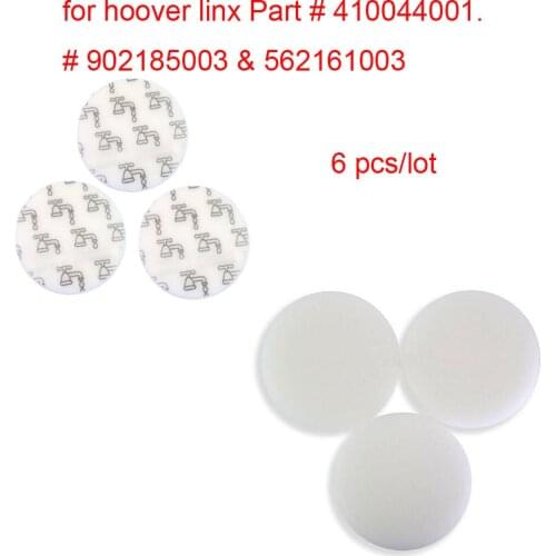 6x Washable & Reusable Foam Sponge Filter For Hoover Linx Cordless Stick and Hand Vacuums Replaces Part 410044001 902185003