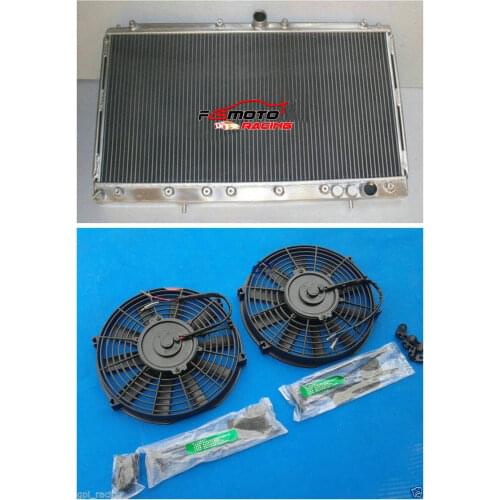 Aluminum Alloy Radiator + fan for Mitsubishi 3000GT 3000 GT GTO VR4 Manual MT