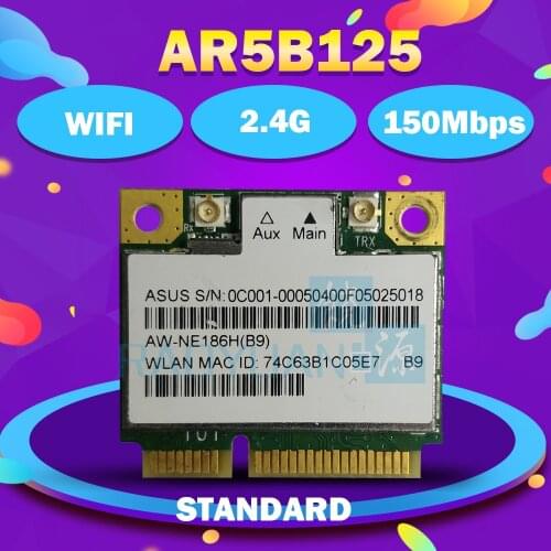 AzureWave AW-NE186H AW-NE195H AR9485 AR5B125 150Mbps Half Mini PCI-Express Wlan Wireless Wifi Card