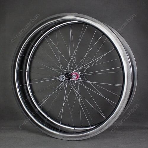 Free Shipping 700C High End 55mm Road Bike Carbon Wheels with AC3 Brake Track and Chosen 7187 Hubet Straight pull