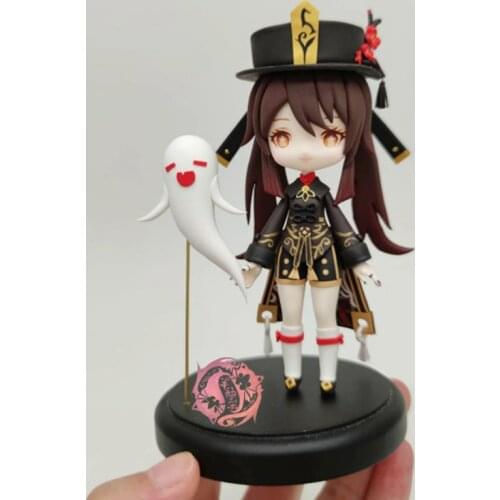 Handmade Game Genshin Impact Hu Tao Cosplay DIY Clay Resin Figure Anime Accessories Project Character Model Decoration Kids Gift