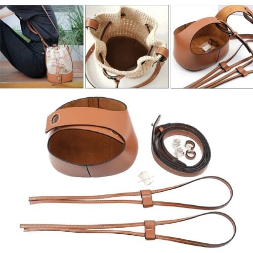 Pu Leather Bag Bottom Base Drawstring Bag Buckle Shoulder Cross Body Bag Making