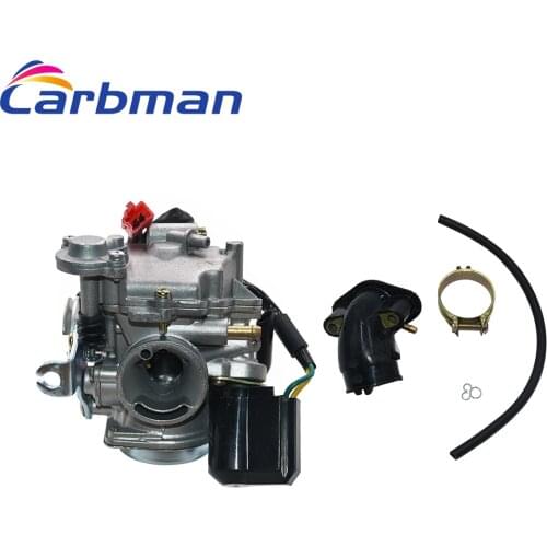 Carbman 18MM CVK PD18J Motorcycle Carb Carburetor for GY6 50CC 139QMB 139QMA