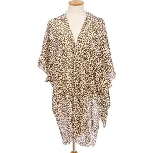 Hotsale Women Print Floral Kimono Cardigan V Neck Loose Beach Swimsuit Cover Up Bikini Loose Tops Bathing Suit Beach Dress