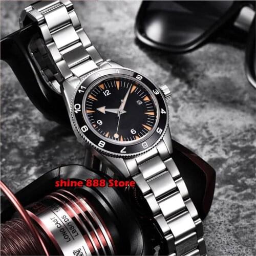 41mm Corgeut Black Sterile Dial Luminous Ceramic Bezel Miyota 8215 Automatic Mens Watch Luxury Brand Top Mechanical Watches