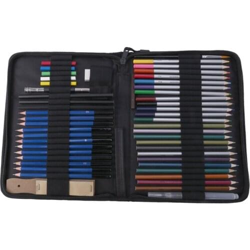 Sketch Drawing Pencil Set, 51 Sketch Color Pencil Painting Set, Professional Drawing Set, Drawing Tools for Beginners Children A