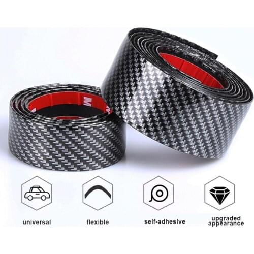 Universal Car Door Sill Scuff Plate Carbon Fiber Color Threshold Cover Panel Step Protector Sticker Guard 3cm 5cm Width