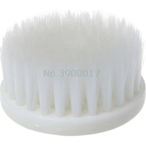 60mm White Soft Drill Powered Brush Head For Cleaning Car Carpet Bath Fabric New