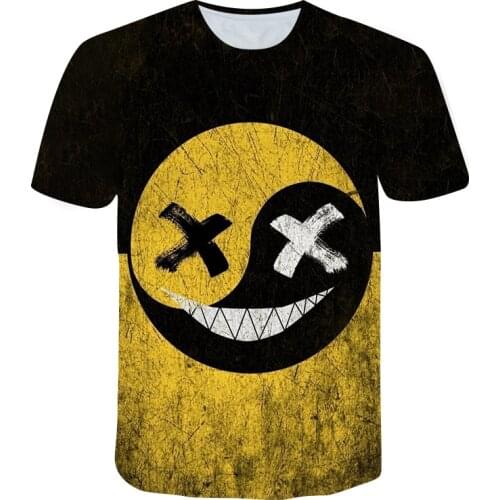 2021 Summer New Style 3D Skull XOXO Print T-shirt Mens Casual O-neck hip-hop short-sleeved T-shirts Oversized XXS-6xl