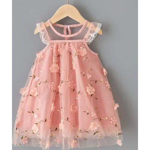 Girls Dress 2021 Summer Children Mesh Sequins Style Clothes Mesh Students Princess Dresses Costume Kids Girls Dress 2-6T