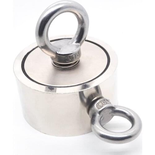 Strong Neodymium Magnet Double Side Search Magnetic hook D48 - D74*28mm Super Power Salvage Fishing Magnetic Stell Cup Holder