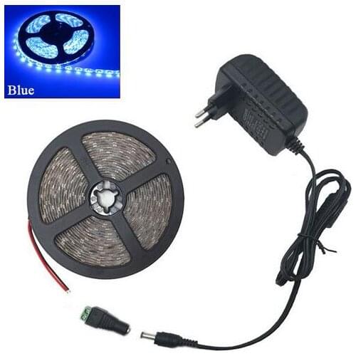LED Strip Light RGB LED Strip Waterproof Diode Tape 5M 300LEDs Flexible Neon Ribbon DC12V 2A Backlight for PC TV Decoration