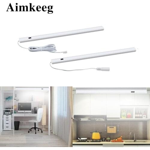 LED Under Cabinet Light Hand Sensor Control Bar Light 30/40/50cm Bedroom Wardrobe Closet Kitchen Lighting Indoor Home Night lamp