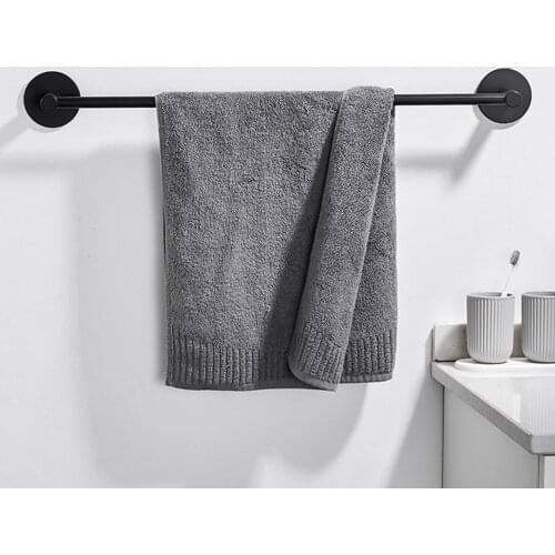 Towel Bar Bathroom Towel Holder Kitchen Dishes Cloth Hanger No Drill Aluminum Rustproof Wall Mount Rack JA55