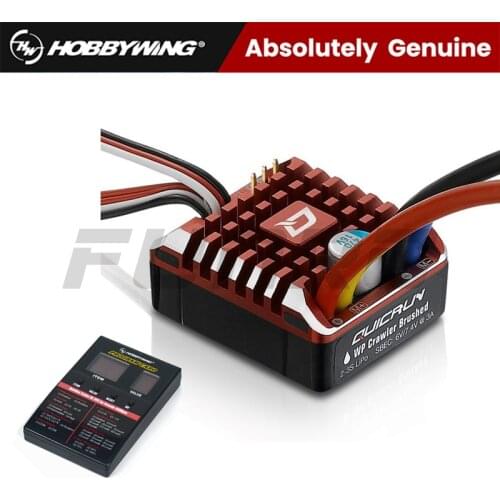 Hobbywing QUICRUN 1080 80A Waterproof Brushed ESC Speed Controller With Program Card For RC Car Crawler TRX4 Axial SCX10 TRAXXAS