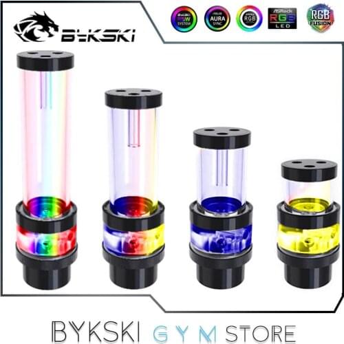 Bykski AIO Water Pump D5 RGB, 1100L/H, Pump+Reservoir Combo, 60mm/100mm/150mm/200mm Flow 1100L / H Maximum Lift 3.8 Meter
