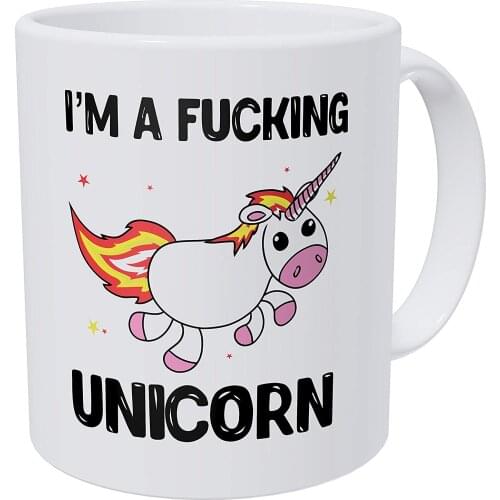 I'm A Friendly Unicorn 11 Ounces Funny Coffee Mug