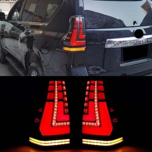 1Pair For Toyota Land Cruiser Prado 150 LC150 FJ150 GRJ150 2011 - 2020 Car Light Assembly Rear Bumper LED Tail Light Brake Light