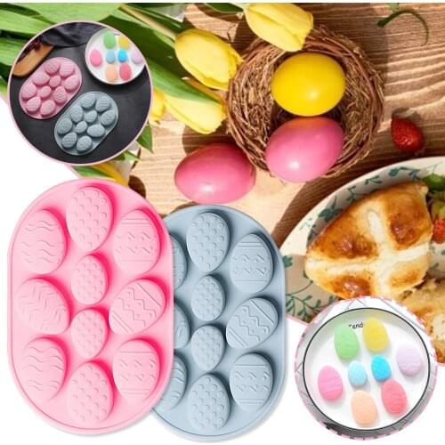 10 Easter Egg and Easter Series Bonus Baking Easter Candy Bunny Shape Silicone Cake Chocolate Handmade Soap Mold X8