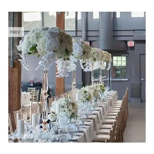 12pcs )Acrylic Floor Vase Clear Flower Vase Table Centerpiece For Marriage Vintage Floral Stand Columns For Wedding senyu01226