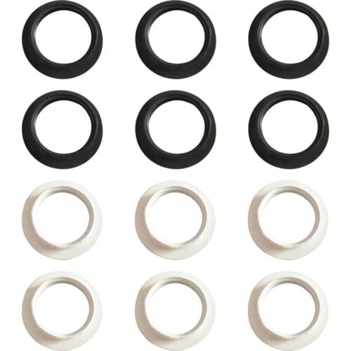 12pcs Plastic Black Insulation Light Socket Lamp Shade Collar Rings Adapter Replacement Part Fittings Safety Impact Aginst