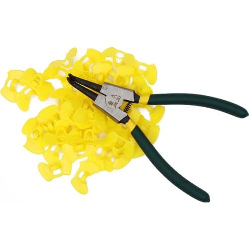 200/300/500Pcs Plastic No Bolt Chicken Glasses Chicken Anti-Pecking Glasses and Special Pliers for Installing Chicken Glasses
