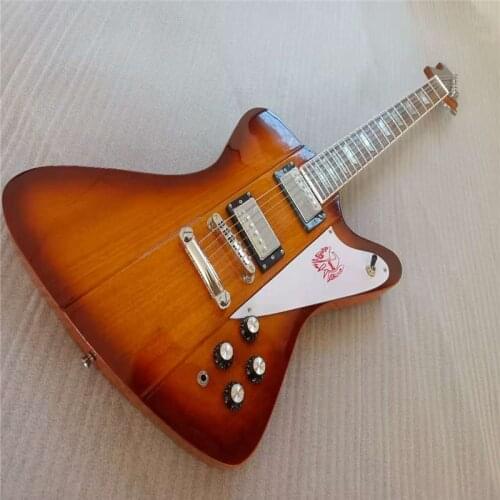 2021 Chinese guitar factory custom new Brown circle edge wine guitar Firebird electric guitar Free shipping