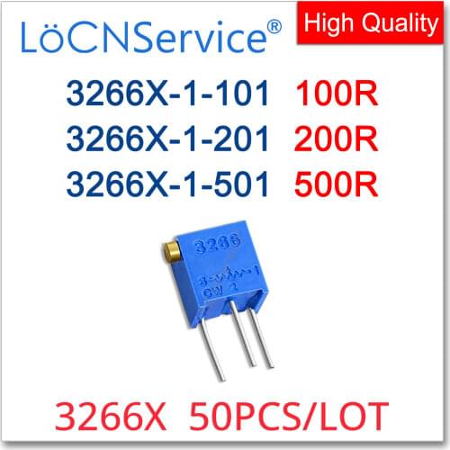 3266X 50PCS 100R 200R 500R Trimming Potentiometer Made in China High Quality 3266X-1-101 3266X-1-201 3266X-1-501 101 201 501