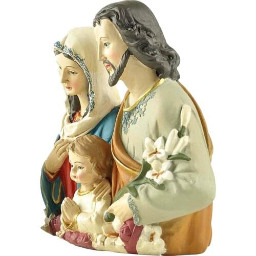 5" Holy Family Statue Catholic Religious Items Mary Joseph Sculptures Decor