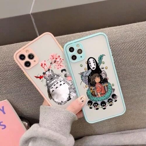 ZUIDID Japan Anime Totoro Phone Case For iPhone 11 Pro 12 Mini XS MAX XR X SE2020 8 6s Plus Dragon Clear Hard Back Cover Fundas