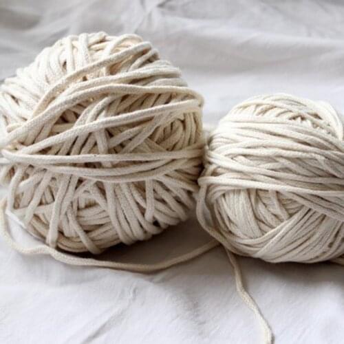 0.12''(3mm)*50Meters Handmade Cotton Rope Wisted Woven Cotton Cord/String for Diy Accessories Bag Rope Craft Cordon Grueso