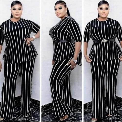 2 Two Piece Set Summer Clothes African Dresses for Women Vetement Femme 2021 Dashiki Tops Pants Sets Plus Size Women Clothing