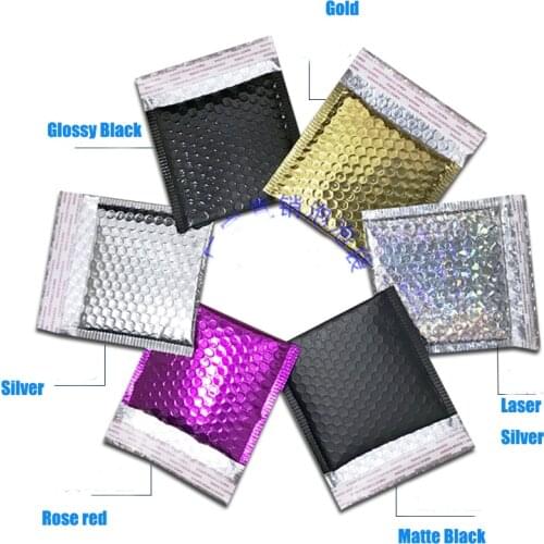 50pcs CD/CVD Packaging Shipping Bubble Mailers gold paper Padded Envelopes Gift Bag Bubble Mailing Envelope Bag 15*13cm+4cm
