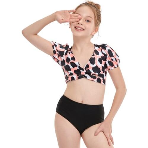 Leopard Print Swimsuit Bikini Swimwear for Kids Baby Girls Bikini Set Mother Daughter Bathing Suit Summer Children Beach Wear