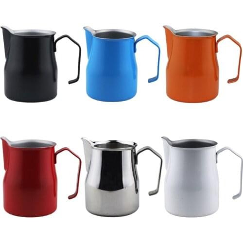 Milk Frothing Pitcher Jug 12oz/350ML Stainless Steel Coffee Tools Cup Suitable for Espresso, Latte Art and Frothing