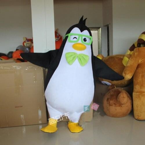 The Penguins of Madagascar Penguin Mascot Costume Cosplay Fancy Dress Adult Size Cartoon Character Mascot Costume for Halloween