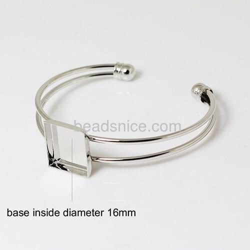 Beadsnice Brass Bracelet Base Brass Bangle settings Blank Bangle Base Findings Bezels Settings For Jewelry Making ID 26165