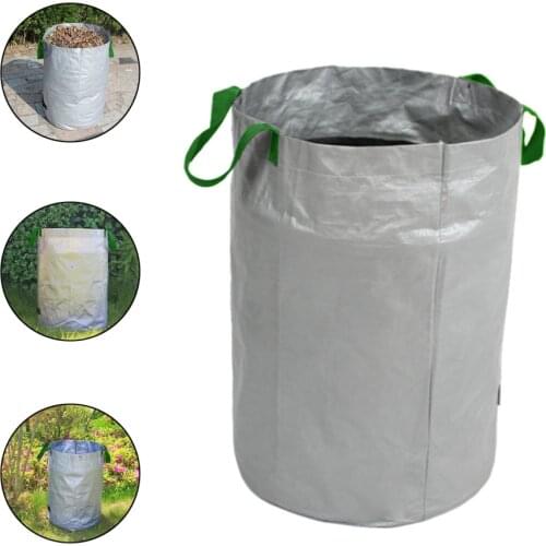 Garbage Bags Water Resistant Fabric Durable With ​Handles Foldable Reusable Flexible Hoop Leaf Pack