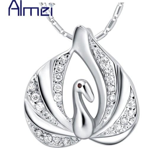 Fashion Peacock Pendant Necklace for Women Crystal Rhinestone Animal New Silver Necklaces 2015 New Trendy Jewelry Ulove N774