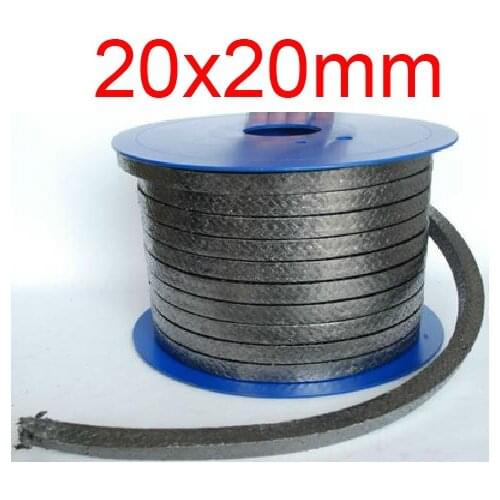 New 20x20mm 20mm graphite packing Graphite wire rod Expanded soft Flexible graphite wear-resisting heat-resistant