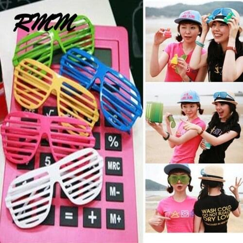 Unisex Louvers glasses men decorative glasses women fashion sunglasses without lenses for make-up party beach