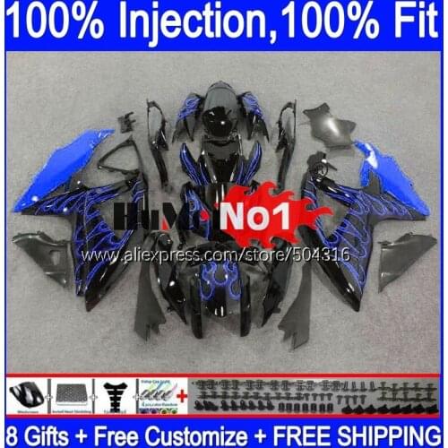 OEM For SUZUKI GSXR-750 GSXR 600 750 GSXR600 GSX-R750 Blue flames 17MC.56 GSXR-600 K8 GSXR750 2008 2009 2010 08 09 10 Fairings