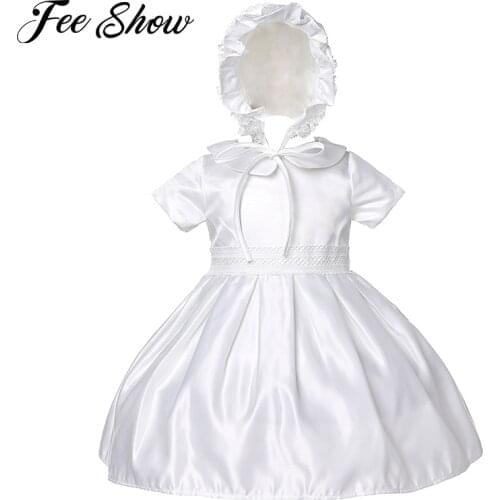 Baby Girls Christening Dress Infant Girls Wedding First 1st Birthday Party Dresses for Baptism Baby Bridesmaid Ball Gown Outfits