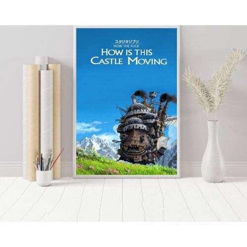 Tenkû no shiro Rapyuta Movie Poster Classic Popular Canvas Poster Wall Painting Home Decoration (No Frame)