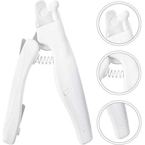 Professional Pet Nail Clipper With LED Light Paw Claw Nails Cutter Cat Dog Nail File Cutting Scissors(White)